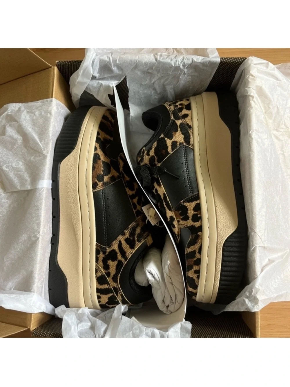 Coach Platform Sneaker With Leopard Print Women8.0 US# CCI57